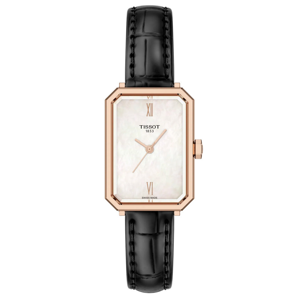 Tissot SRV 30mm MOP Dial Carnation Gold PVD Steel Ladies Quartz Watch T1601103611300