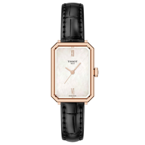 Tissot SRV 30mm MOP Dial Carnation Gold PVD Steel Ladies Quartz Watch T1601103611300