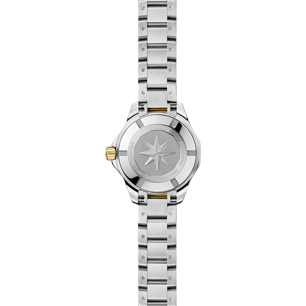TAG Heuer Aquaracer Professional 100 Solargraph 28mm MOP Dial 18ct Gold & Steel Quartz Ladies Watch WBP1423.BB0006