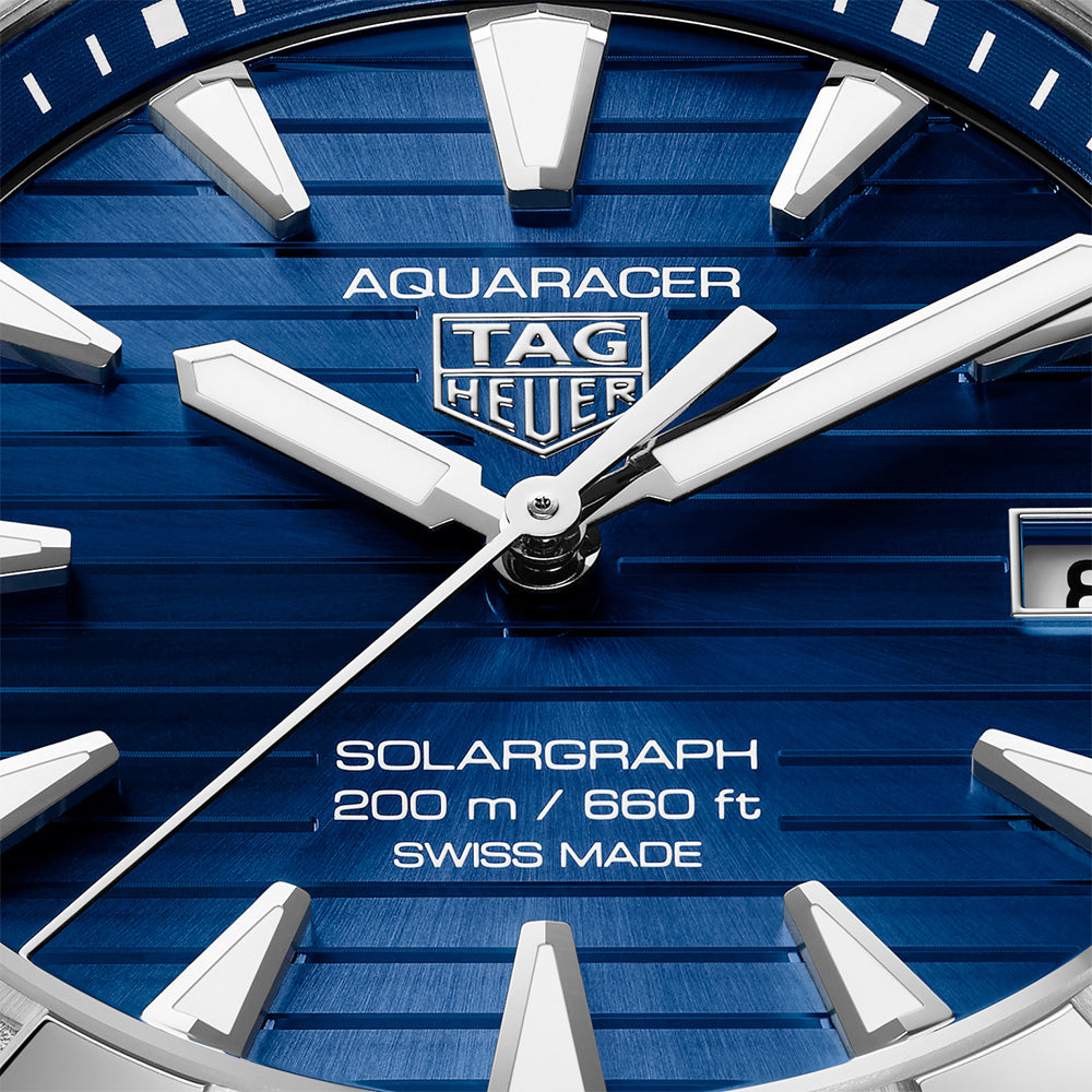 TAG Heuer Aquaracer Professional 200 Solargraph Blue Dial 40mm Quartz Gents Watch WBP1117.BA0047