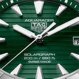 TAG Heuer Aquaracer Professional 200 Solargraph Green Dial 40mm Quartz Gents Watch WBP1118.BA0047