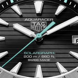 TAG Heuer Aquaracer Professional 200 Solargraph Black Dial 40mm Titanium Quartz Gents Watch WBP1184.BF0008