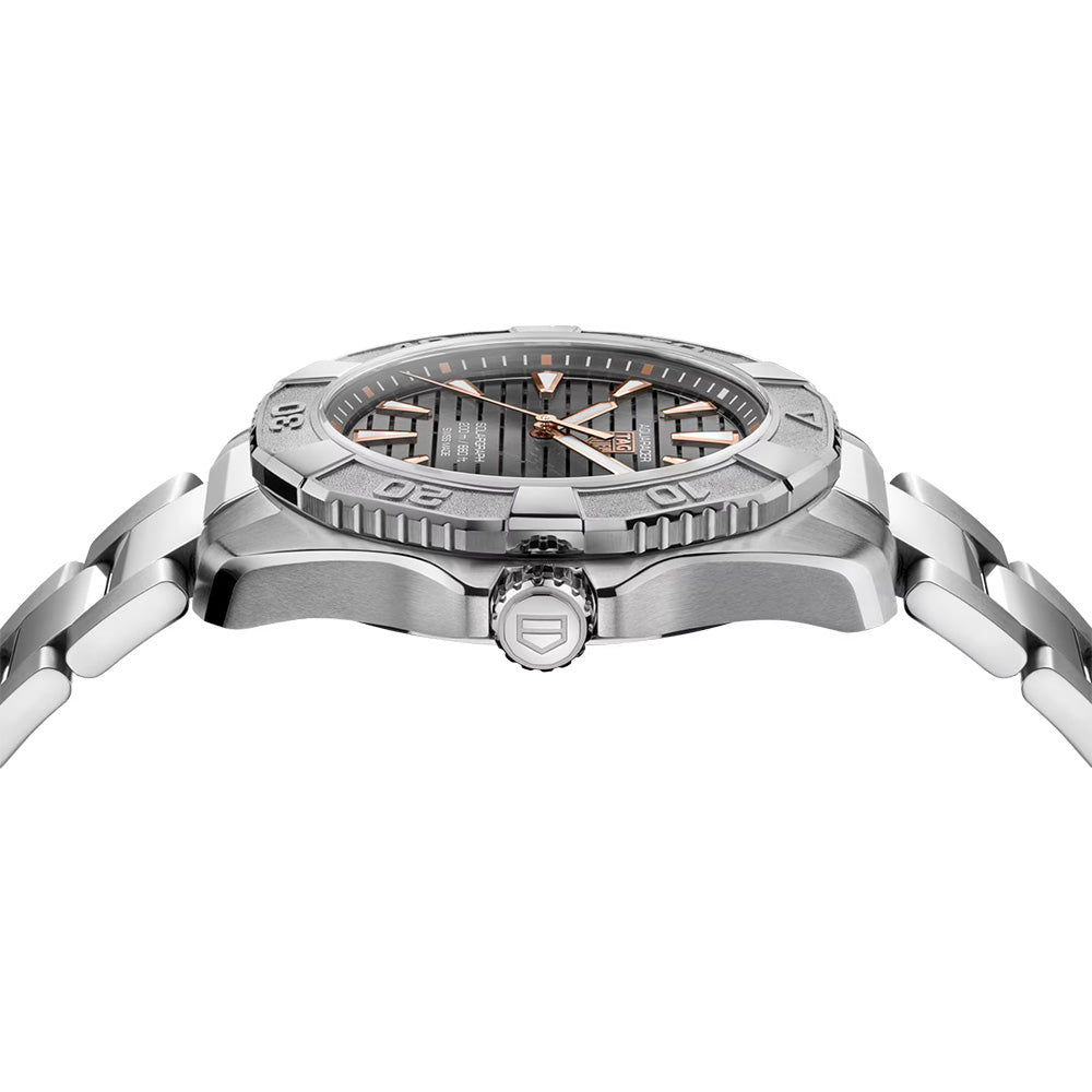TAG Heuer Aquaracer Professional 200 Solargraph Grey Dial 40mm Titanium Quartz Watch WBP1190.BZ0003