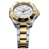 TAG Heuer Aquaracer Professional 200 Solargraph 34mm MOP Diamond Dot Dial 18ct Gold & Steel Quartz Ladies Watch WBP1326.BB0004