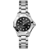 TAG Heuer Aquaracer Professional 100 Solargraph Black Diamond Dot Dial 28mm Quartz Ladies Watch WBP141G.BA0049