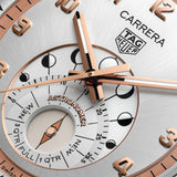 TAG Heuer Carrera Astronomer 39mm Silver Dial Steel and 18ct Rose Gold Moonphase Automatic Watch WBX2111.BD0002