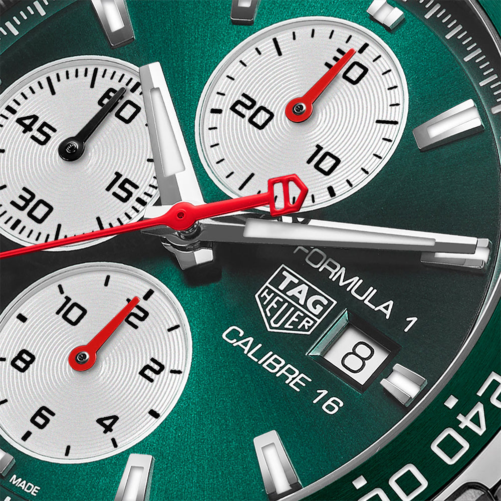 TAG Heuer Formula 1 Chronograph Goodwood Festival Limited Edition 44mm Green Dial Automatic Watch CAZ201K.BA0876