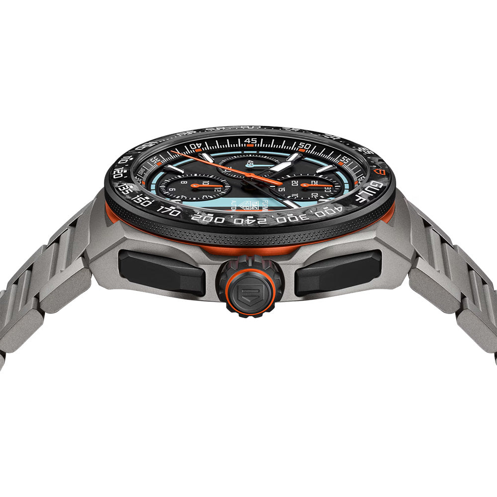 TAG Heuer Formula 1 X Gulf Limited Edition 44mm Black Dial Automatic Chronograph Watch CBZ208B.BF0009