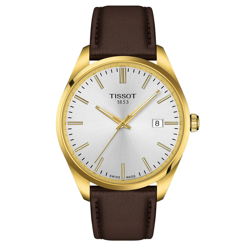 Tissot PR 100 Silver Dial 40mm Steel & Gold PVD Quartz Watch T1504103639100