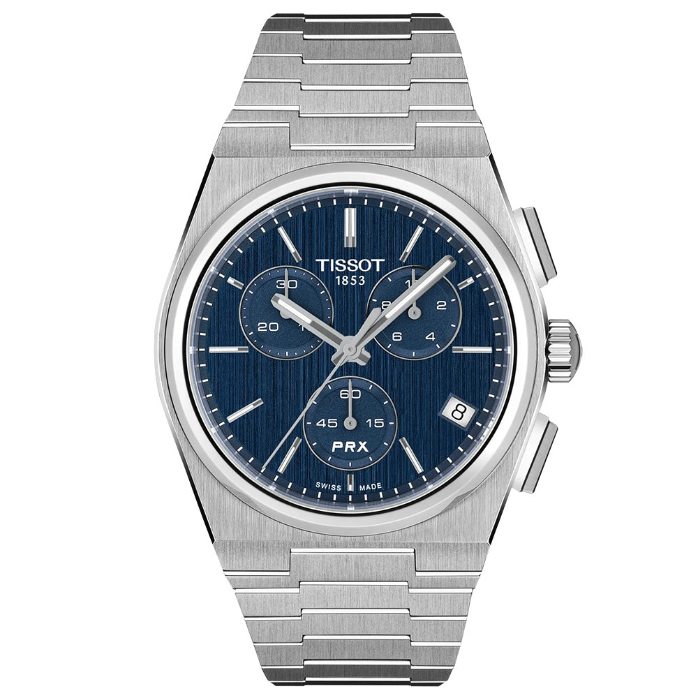 Tissot PRX 41mm Blue Dial Quartz Chronograph Gents Watch T1374171104100