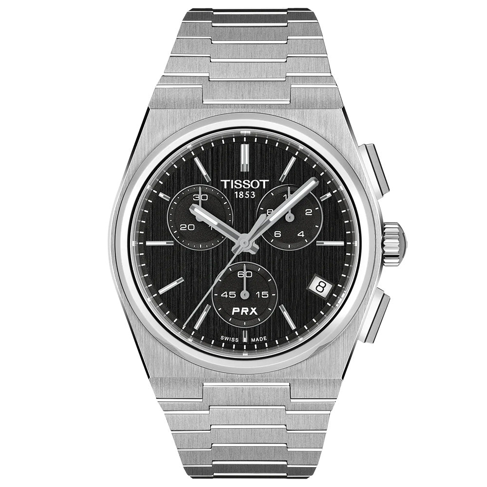 Tissot PRX 41mm Black Dial Quartz Chronograph Gents Watch T1374171105100
