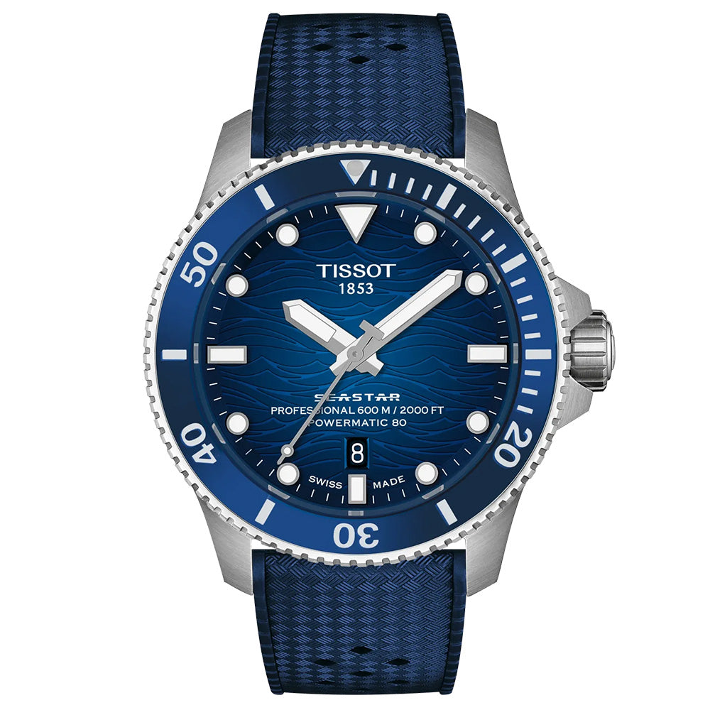 Tissot Seastar 2000 Powermatic 80 Blue Dial 44mm Automatic Gents Watch T1209071704100