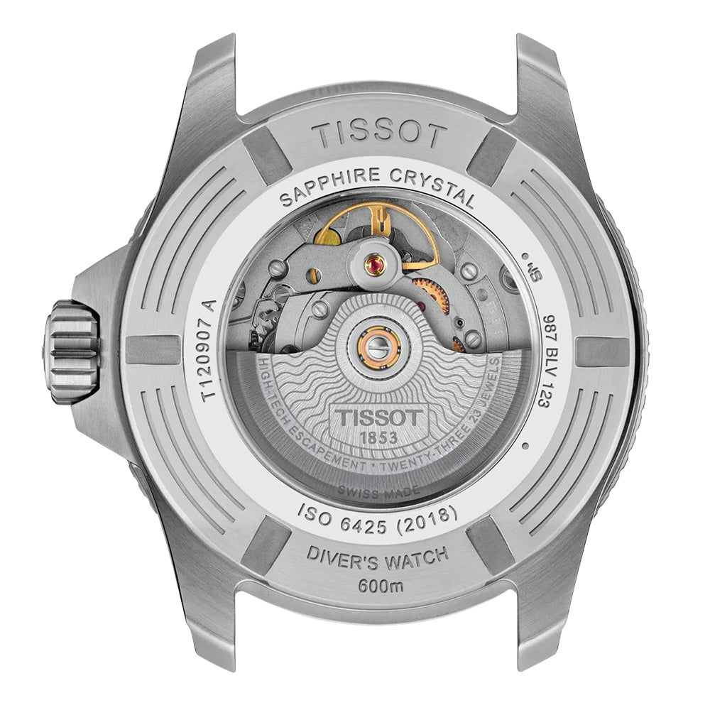 Tissot Seastar 2000 Powermatic 80 Orange Dial 44mm Automatic Gents Watch T1209071728100