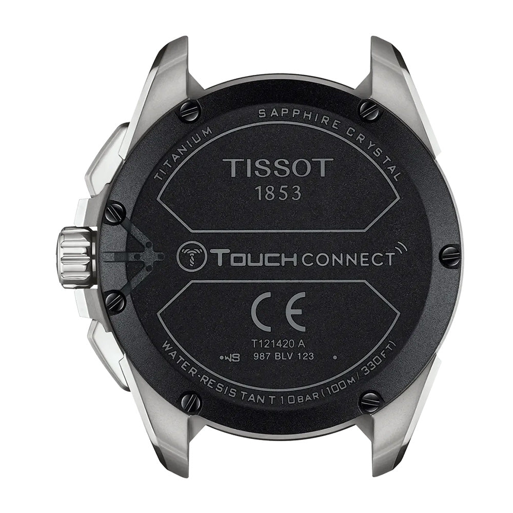 Tissot T-Touch Connect Solar 47.5mm Black Dial Multi Function Titanium Watch T1214204705101