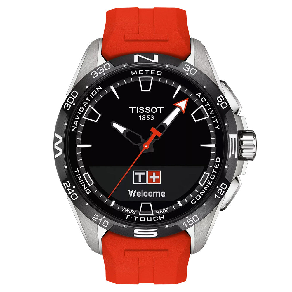Tissot T-Touch Connect Solar 47.5mm Black Dial Multi Function Titanium Watch T1214204705101