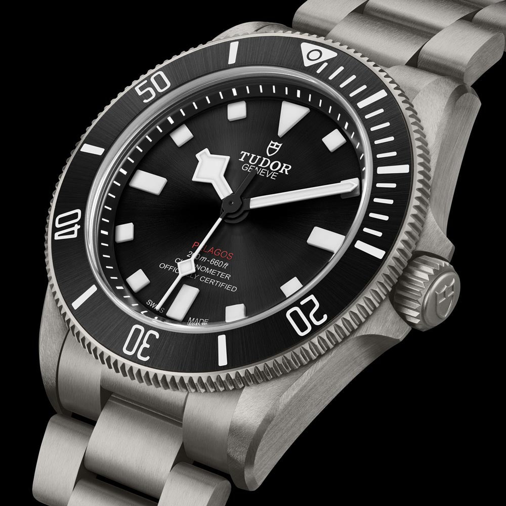 tudor pelagos 39 39mm black dial titanium on titanium bracelet automatic watch lifestyle image