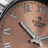 tudor royal 38mm salmon dial steel on steel bracelet automatic watch lifestyle image