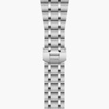 tudor royal 41mm blue dial steel on steel bracelet automatic watch showing folding clasp