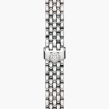 tudor clair de rose 26mm opaline diamond dot dial automatic steel on steel bracelet watch showing folding clasp