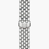 tudor clair de rose 34mm opaline diamond dot dial automatic steel on steel bracelet watch showing folding clasp