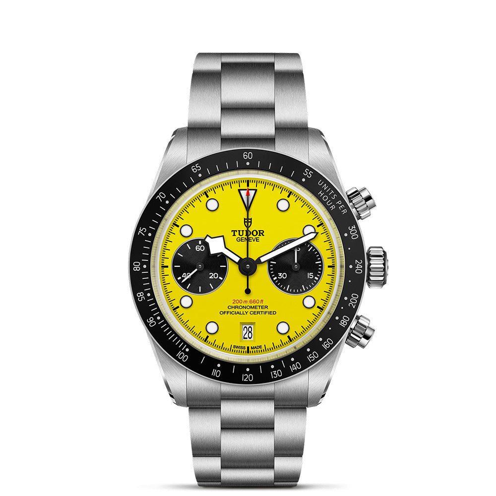 TUDOR Black Bay Chrono 39mm Yellow Dial Watch M79310N-0001