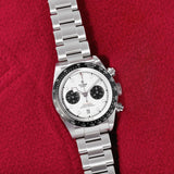 tudor black bay chrono 41mm opaline dial steel on steel bracelet automatic chronograph watch lifestyle image
