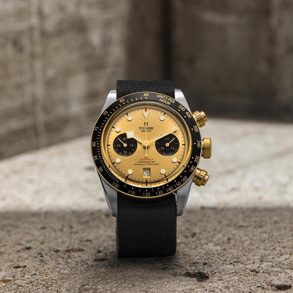 TUDOR Black Bay Chrono S&G 41mm Gold Dial Steel & Gold Gents Watch M79363N-0006