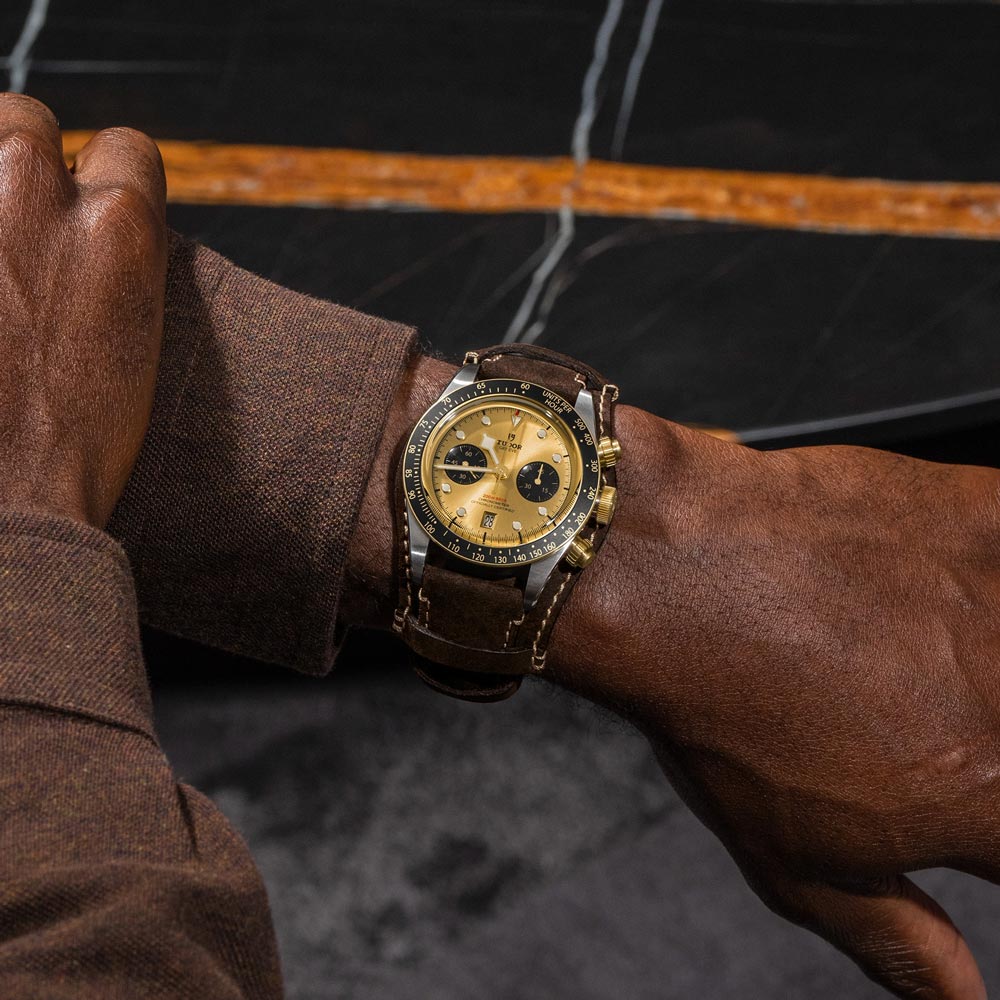TUDOR Black Bay Chrono S&G 41mm Gold Dial Steel & Gold Gents Watch M79363N-0008
