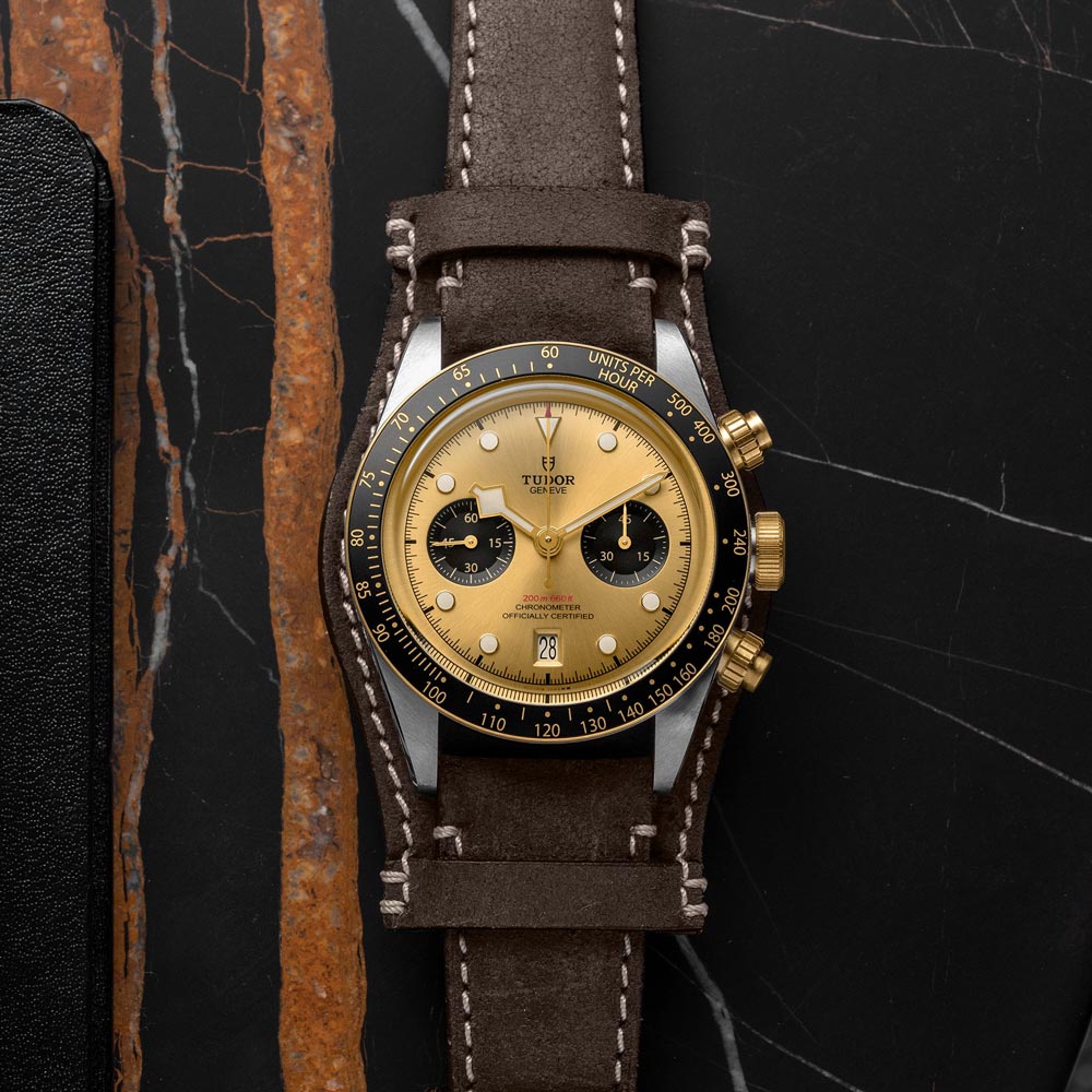 TUDOR Black Bay Chrono S&G 41mm Gold Dial Steel & Gold Gents Watch M79363N-0008