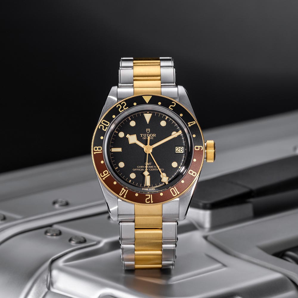 TUDOR Black Bay GMT S&G 41mm Black Dial Steel & Gold Gents Watch M79833MN-0001