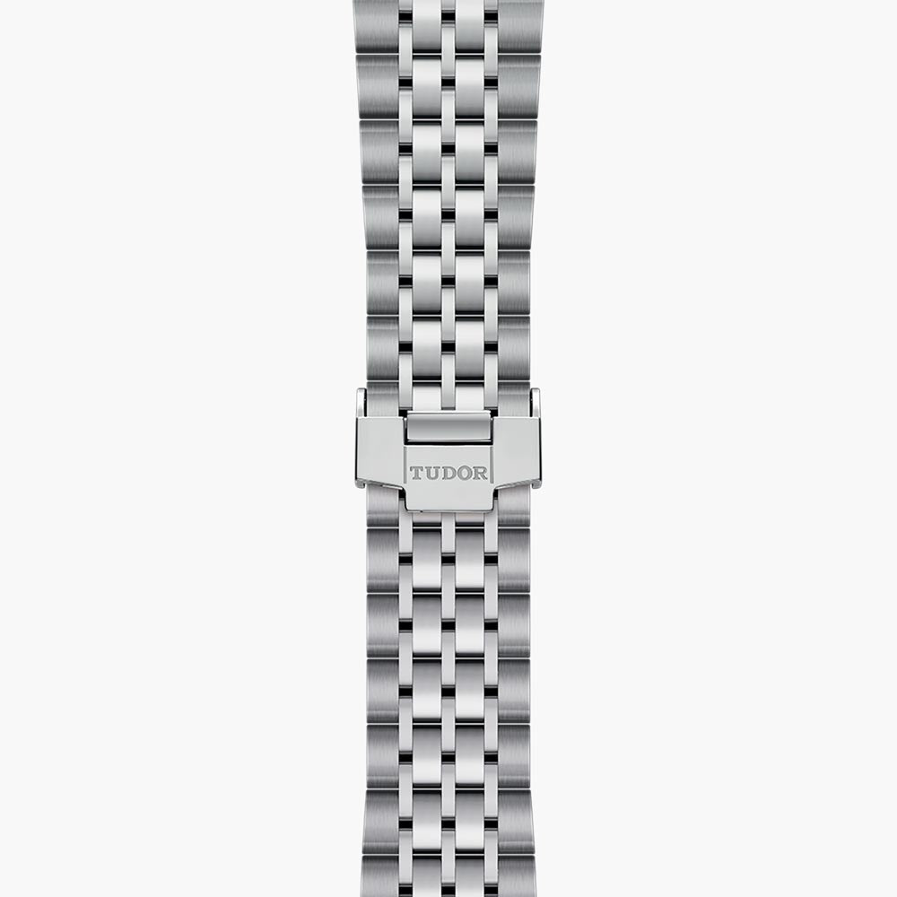 tudor 1926 41mm opaline dial automatic steel on steel bracelet watch showing folding clasp