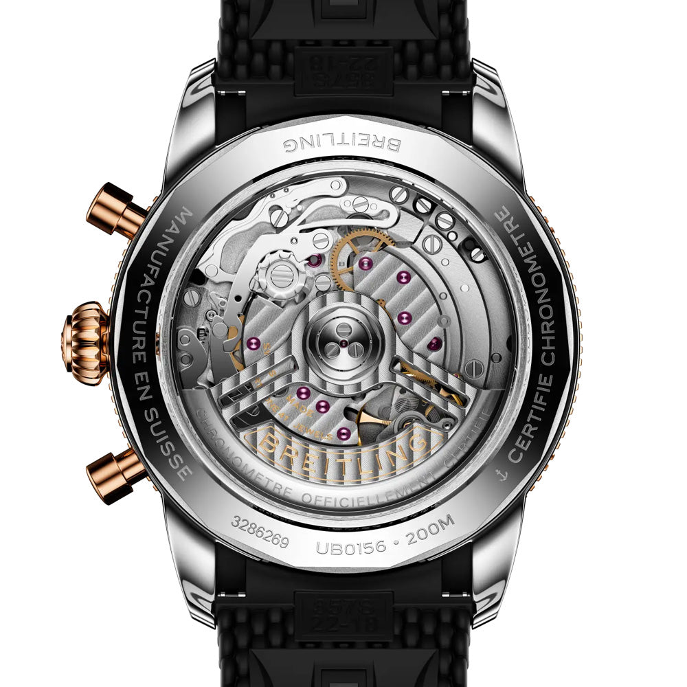 Breitling Superocean Heritage B01 Chronograph 42mm Black Dial Steel & 18ct Rose Gold Automatic Gents Watch UB0156H11B1S1