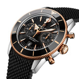 Breitling Superocean Heritage B01 Chronograph 42mm Black Dial Steel & 18ct Rose Gold Automatic Gents Watch UB0156H11B1S1
