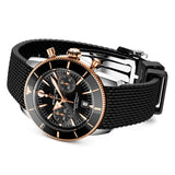 Breitling Superocean Heritage B01 Chronograph 42mm Black Dial Steel & 18ct Rose Gold Automatic Gents Watch UB0156H11B1S1