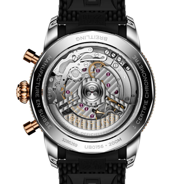 Breitling Superocean Heritage B01 Chronograph 42mm Black Dial Steel & 18ct Rose Gold Automatic Gents Watch UB0156H11B1S1