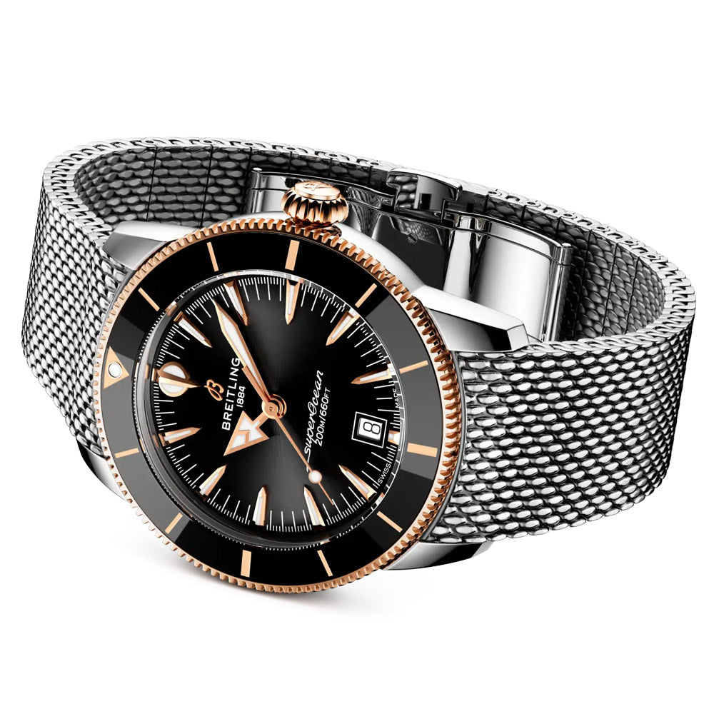 Breitling Superocean Heritage B31 42mm Black Dial Steel & 18ct Rose Gold Automatic Gents Watch UB3111241B1A1