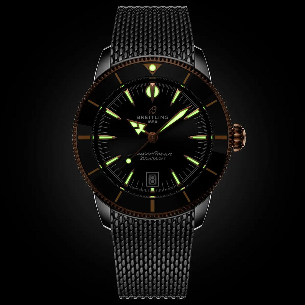 Breitling Superocean Heritage B31 42mm Black Dial Steel & 18ct Rose Gold Automatic Gents Watch UB3111241B1A1