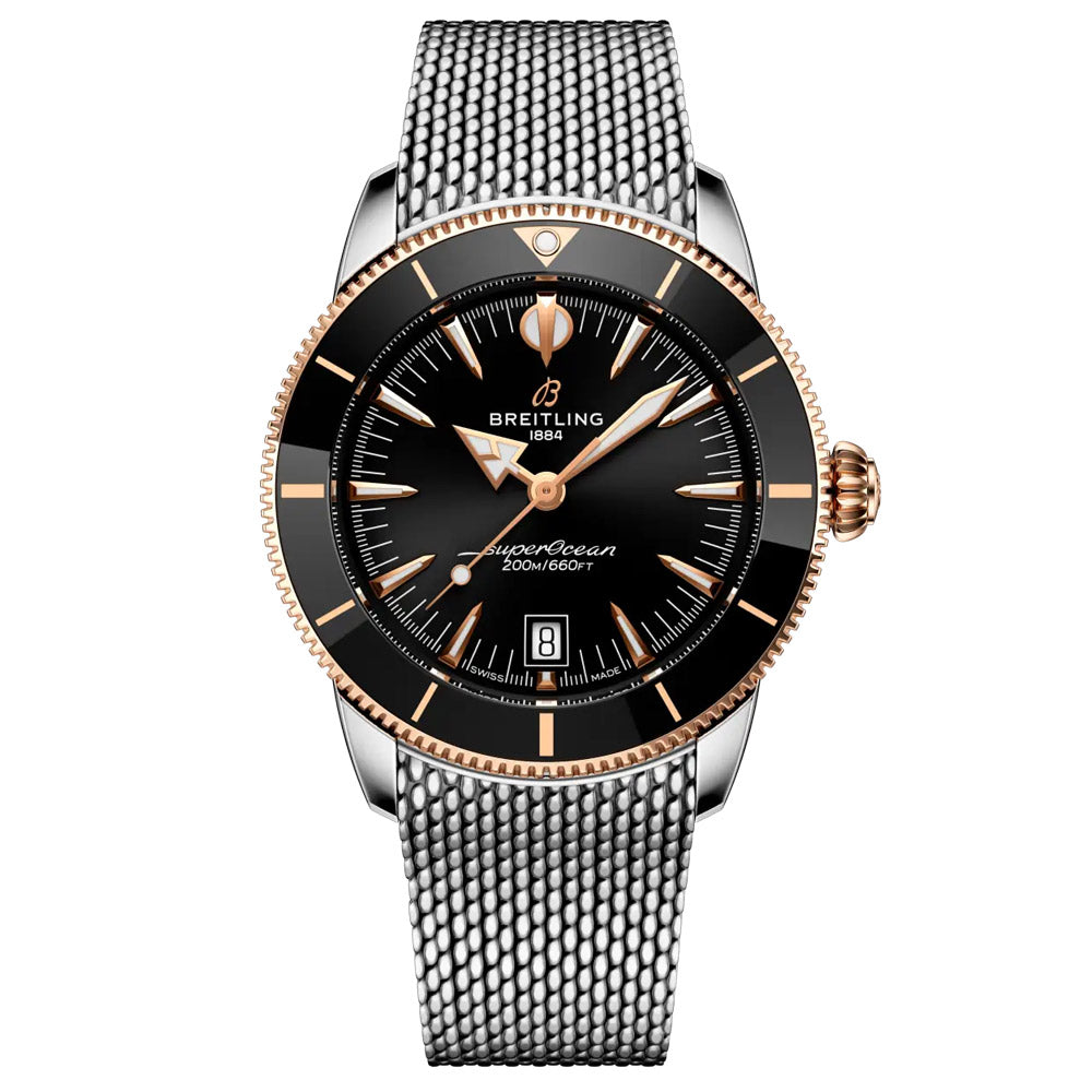 Breitling Superocean Heritage B31 42mm Black Dial Steel & 18ct Rose Gold Automatic Gents Watch UB3111241B1A1