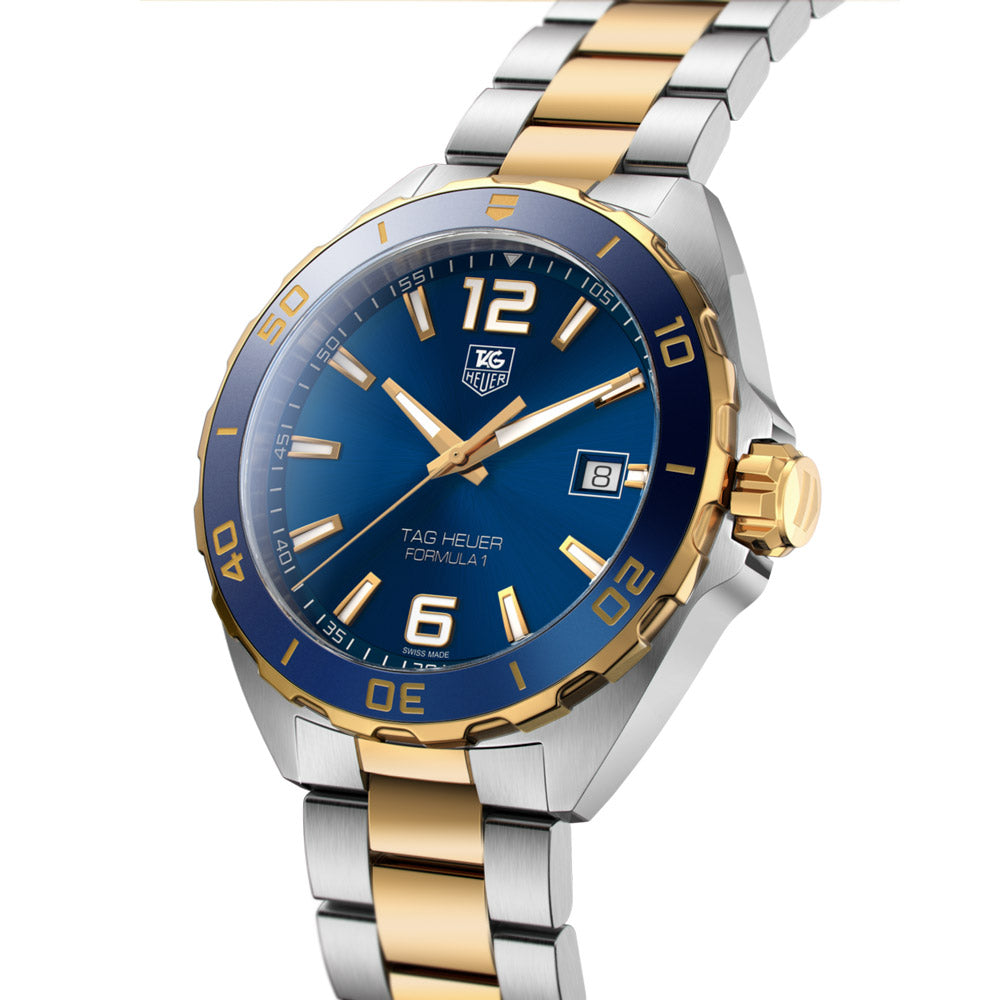 TAG Heuer Formula 1 Special Edition 41mm Blue Dial Gold Plated Steel Quartz Gents Watch WAZ1120.BB0879