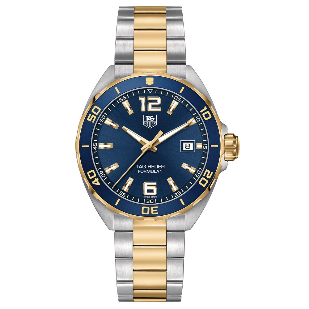 TAG Heuer Formula 1 Special Edition 41mm Blue Dial Gold Plated Steel Quartz Gents Watch WAZ1120.BB0879