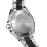tag heuer formula 1 43mm grey dial steel and ceramic automatic watch back side facing upright image
