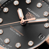 TAG Heuer Aquaracer Professional 200 Solargraph 34mm Black Diamond Dot Dial 18ct Rose Gold Plated Steel Quartz Ladies Watch WBP1324.BB0005