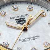 TAG Heuer Aquaracer Professional 200 Solargraph UK Limited 34mm MOP Diamond Dot Dial 18ct Gold & Steel Quartz Ladies Watch WBP1325.BA0005