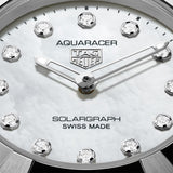 TAG Heuer Aquaracer Professional 100 Solargraph MOP Diamond Dot Dial 28mm Quartz Ladies Watch WBP141H.BA0049