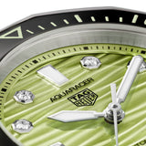 TAG Heuer Aquaracer Professional 300 36mm Green Dial Diamond Automatic Ladies Watch WBP231L.BA0618