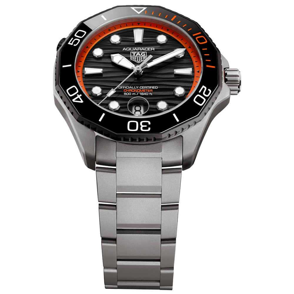 TAG Heuer Aquaracer Professional 500 Date Limited Edition 42mm Black Dial Titanium Automatic Gents Watch WBP5183.BF0010