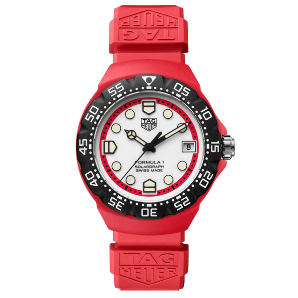 TAG Heuer Formula 1 Solargraph 38mm White Dial TH-Polylight Quartz Watch WBY1161.FT8086