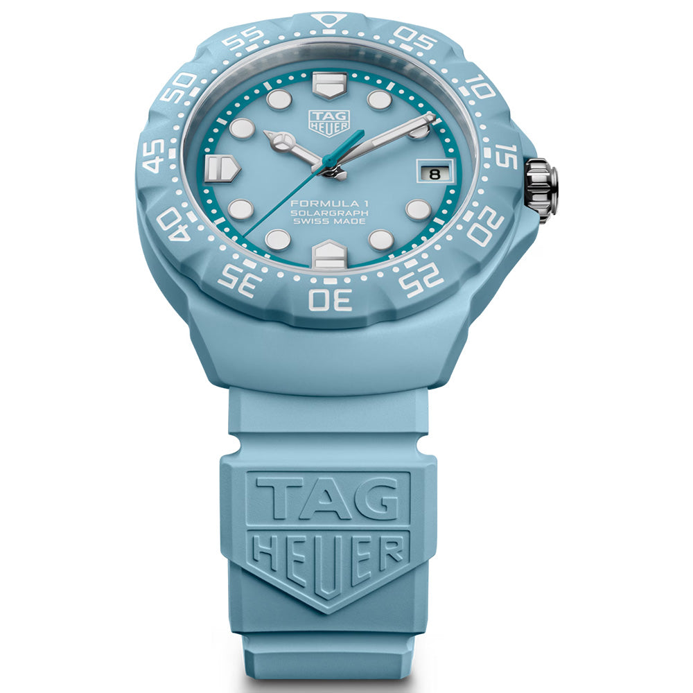 TAG Heuer Formula 1 Solargraph Limited Edition 38mm Blue Dial TH-Polylight Quartz Watch WBY1163.FT8113