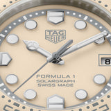 TAG Heuer Formula 1 Solargraph Limited Edition 38mm Beige Dial TH-Polylight Quartz Watch WBY1164.FT8114