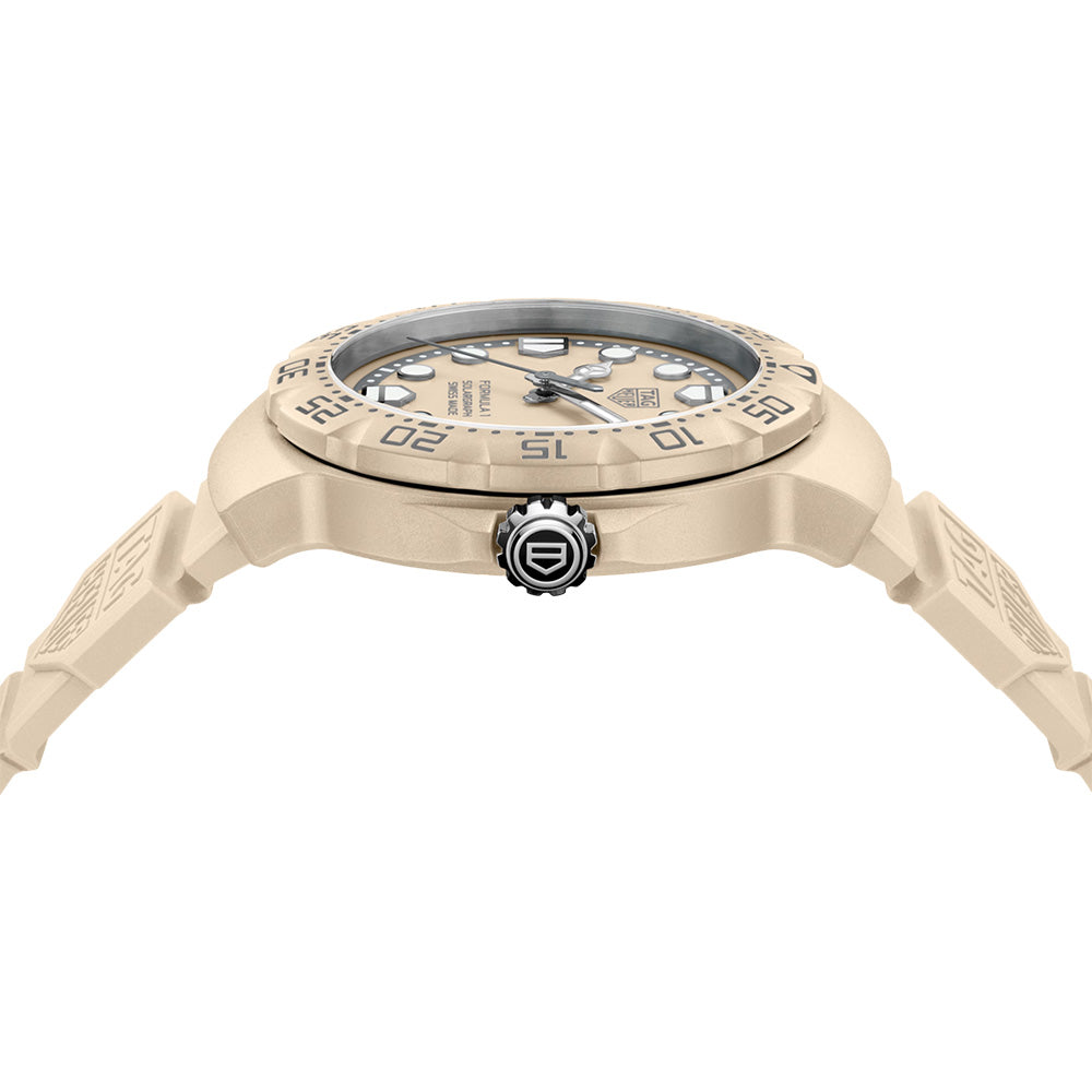 TAG Heuer Formula 1 Solargraph Limited Edition 38mm Beige Dial TH-Polylight Quartz Watch WBY1164.FT8114